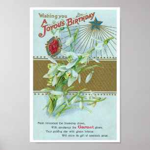 Poster ART FINE Recyclé : C1915 CARTE POSTALE D'ANNIVERSA