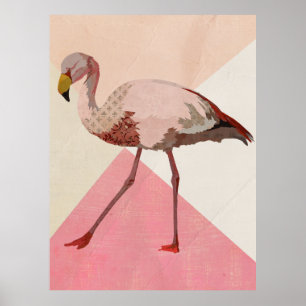Poster Art Flamant rose