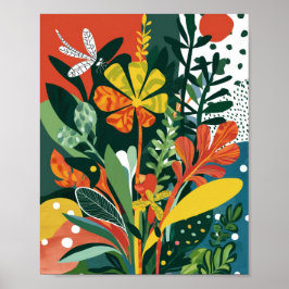 Poster Art floral Abstrait
