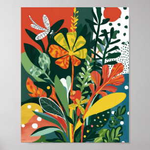 Poster Art floral Abstrait