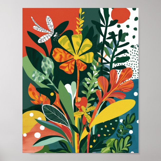 Poster Art floral Abstrait (Devant)