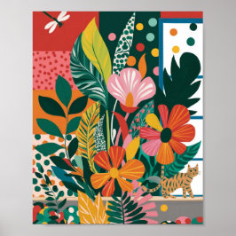 Poster Art floral Abstrait