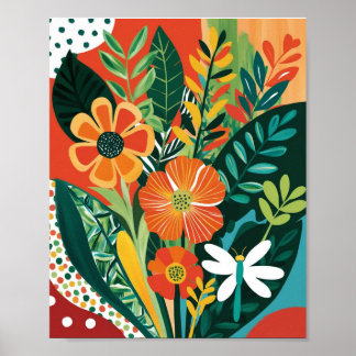 Poster Art floral Abstrait