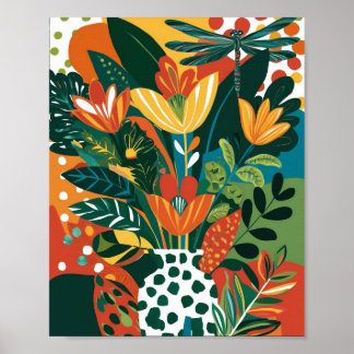 Poster Art floral Abstrait