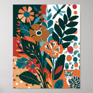 Poster Art floral Abstrait