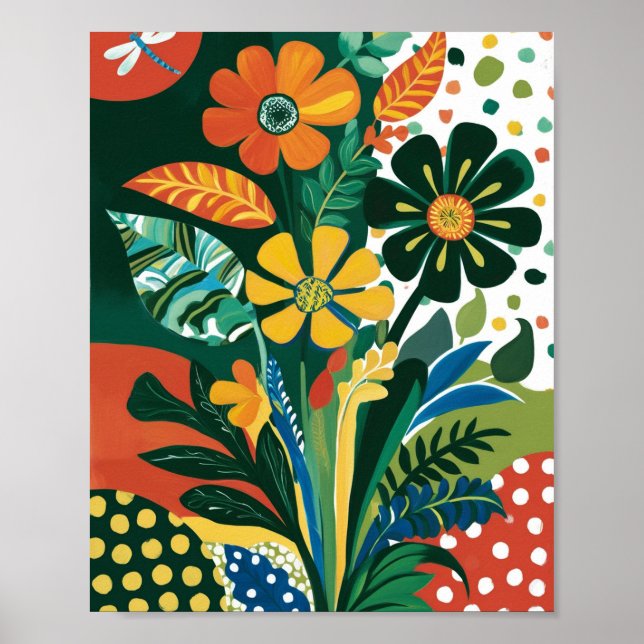 Poster Art floral Abstrait (Devant)
