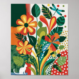 Poster Art floral Abstrait