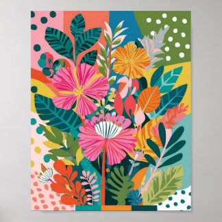 Poster Art floral Abstrait