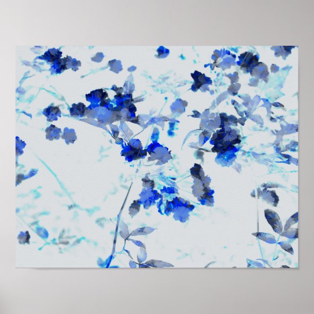 Poster Art floral moderne et tendance de motif de fleurs (Devant)