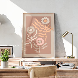 Poster Art floral rétro