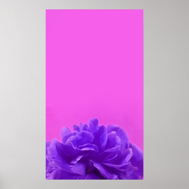 Poster Art Floral Violet Élégant (Devant)