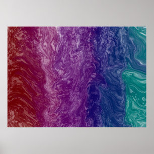 Poster Art fluide coloré