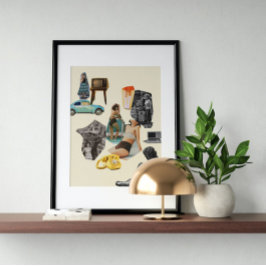 Poster Art fou vintage surréaliste