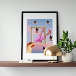 Poster Art fou vintage surréaliste