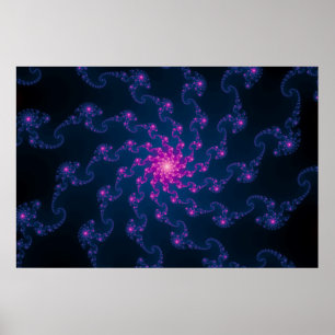 Poster Art Fractal Fleur Vie
