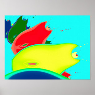 Poster Art Fractal Fruit Étrange