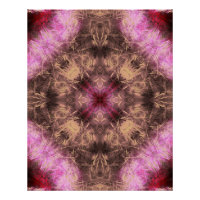 Art fractal kaléidoscope énergie or rose