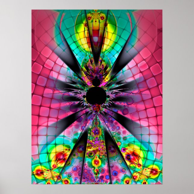 Poster Art fractal psychédélique (Devant)