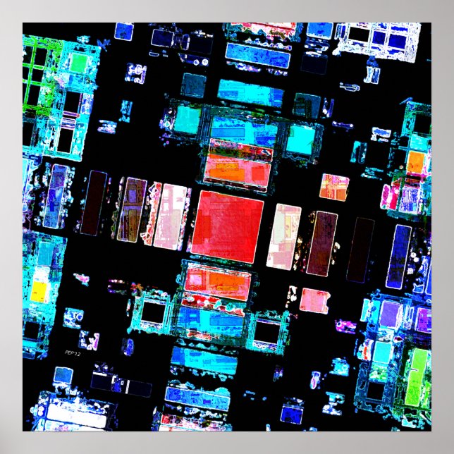 Poster Art géométrique Abstrait (Devant)