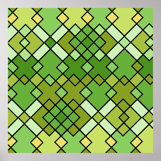 Poster art géométrique abstrait moderne (Devant)