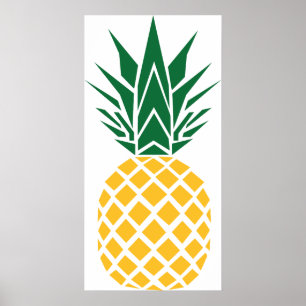 Poster Art géométrique de mur d'ananas