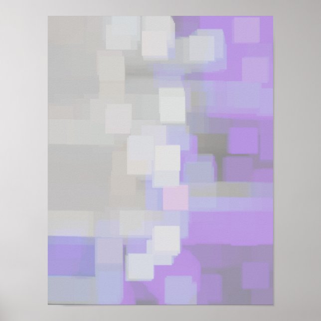 Poster Art géométrique "Lavande" (Devant)