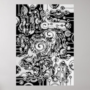 Poster Art Géométrique Noir Et Blanc 3