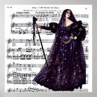 Art gothique vintage de la Reine de la Nuit de l'O