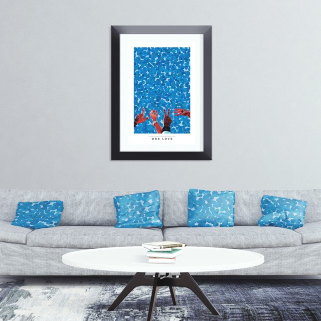 Poster Art graphique Mains d'amour (Créateur téléchargé)