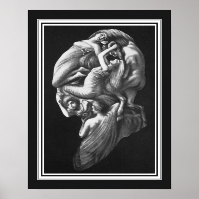 Poster Art Illusionniste de "Dionysos" des années 1920 (Devant)