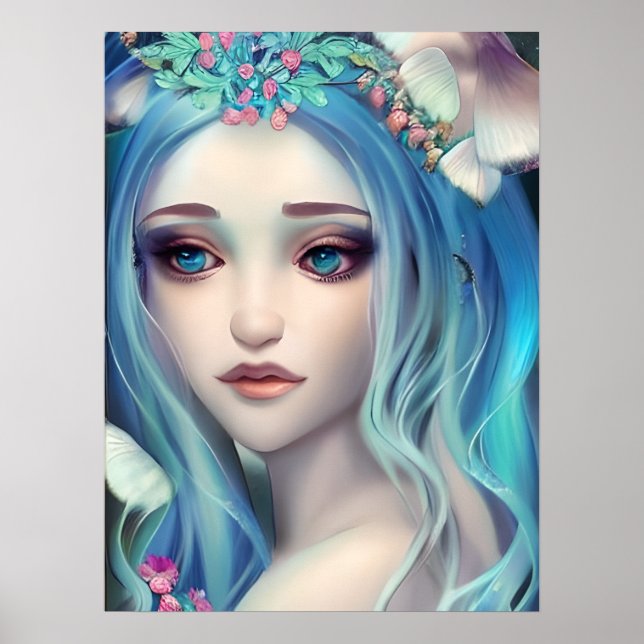 Poster Art Imaginaire Ethéal | Beau Anniversaire Fairy (Devant)