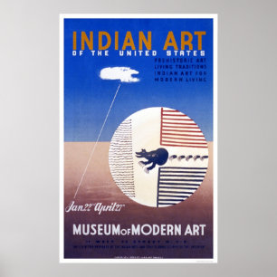 Poster Art indien en Amérique 1936 WPA