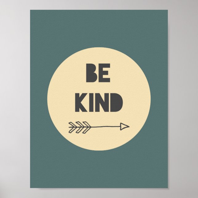 Poster Art Inspirant Soyez Gentil - Art de Nursery (Devant)