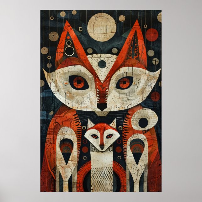 Poster Art inuit : Vie et animaux arctiques (Devant)