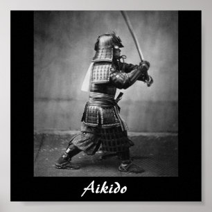 Poster Art martial de Japonais d'Aikido