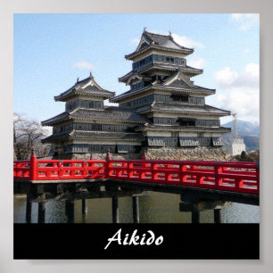 Poster Art martial de Japonais d'Aikido
