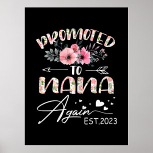Poster Art Mère   Promu À Nouveau À Nana 2023 Floral