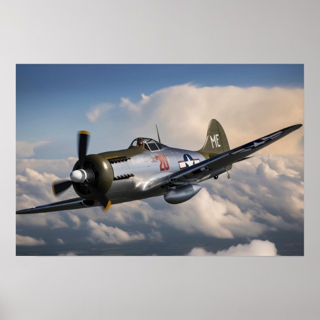 Poster Art Militärisches Flugzeug des Vintagen Kri (Vorne)