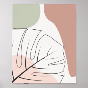 Poster Art minimaliste de ligne monstère