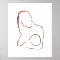 Art minimaliste - Mère allaitante