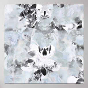 Poster Art moderne abstrait noir et blanc