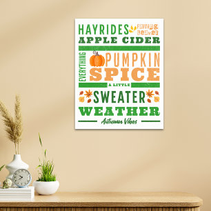 Poster Art moderne Automne Automne