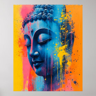 Poster Art Moderne Coloré - Peinture de Gautama Bouddha