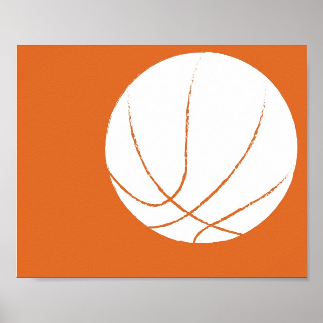 Poster Art moderne de basketball peint à la main - 1 sur  (Devant)