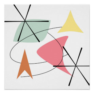 Poster Art moderne du milieu du siècle