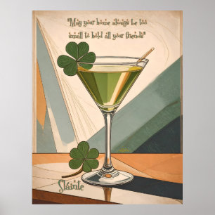 Poster Art moderne du milieu du XXe siècle Shamrock Marti