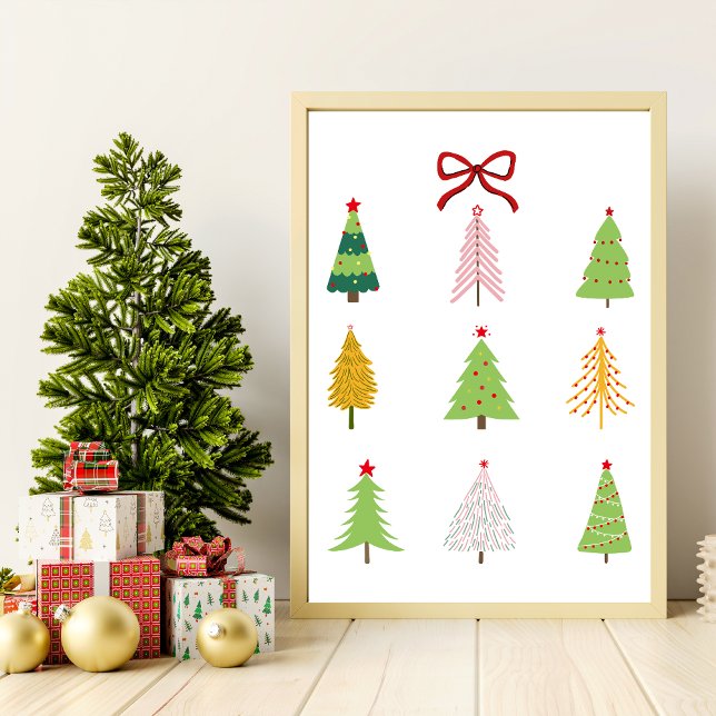 Poster Art moderne élégant Arbre de Noël Imprimer (Créateur téléchargé)