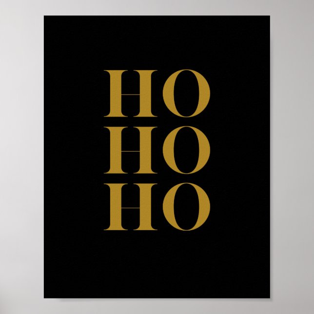 Poster Art Moderne "HO HO HO HO HO" Mur de vacances | Noi (Devant)