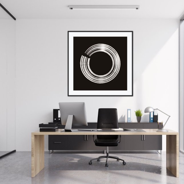 Poster Art moderne minimaliste noir et blanc (Créateur téléchargé)