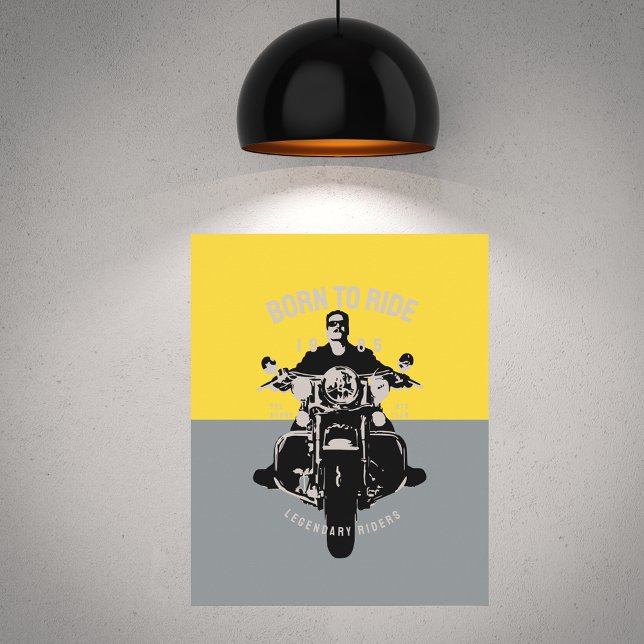 Poster Art moderne Motorcycle Rider Colorblock (Créateur téléchargé)